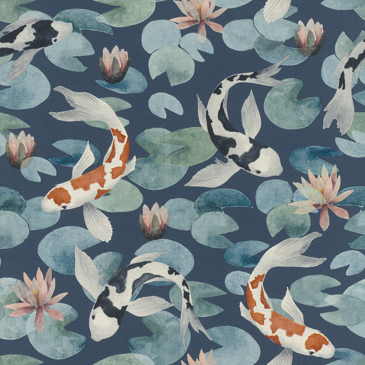 Blue Koi Wallpaper Double Roll CLEARANCE