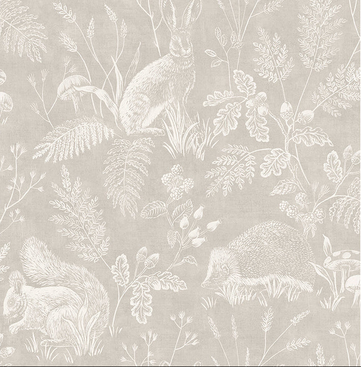 Woodland Light Grey Toile